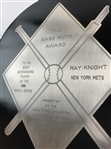 Ray Knight's 1986 World Series MVP Babe Ruth Award Plaque