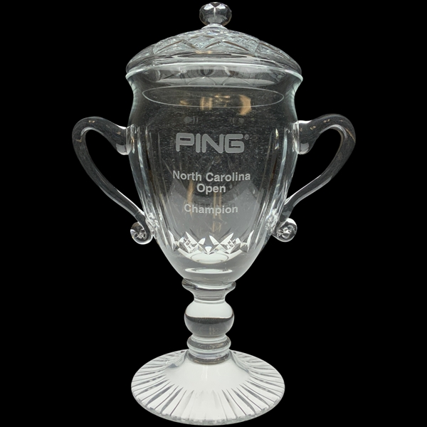 Robert Boyds PING North Carolina Open Champion Lidded Cut Crystal Trophy Urn