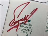 Seven (7) Masters Champions Signed Augusta National Scorecards JSA ALOA