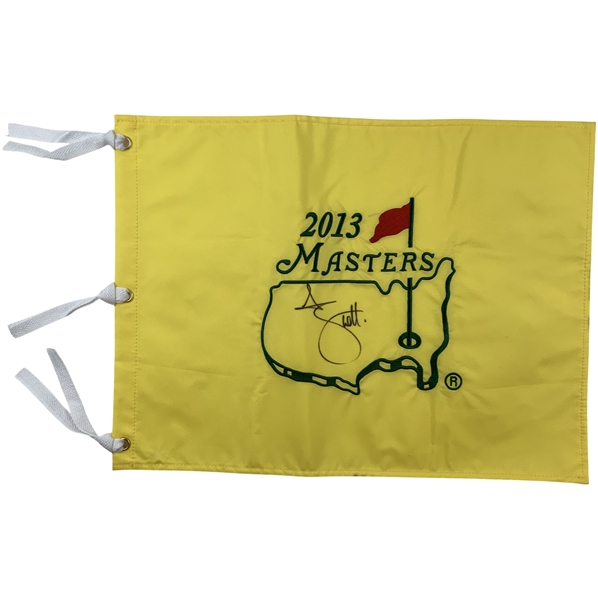 Adam Scott Signed 2013 Masters Tournament Embroidered Flag JSA ALOA