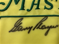 Gary Player Signed 2010 Masters Tournament Embroidered Flag JSA ALOA