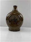 Vintage Musical Ceramic Sporting Decanter with Golfer and Equestrian Scenes