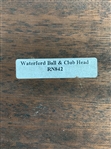 Waterford Crystal Golf Ball and Club Head on Wooden Base