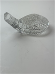 Waterford Crystal Golf Ball and Club Head on Wooden Base