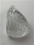 Waterford Crystal Golf Ball and Club Head on Wooden Base