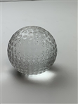Waterford Crystal Golf Ball and Club Head on Wooden Base