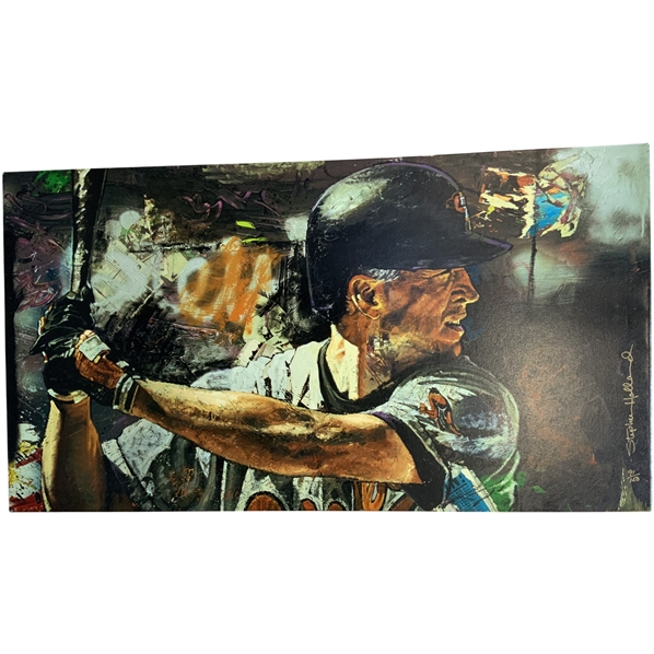 Cal Ripken Jr Artist Enhanced Giclée on Stretched Canvas Signed by Artist Stephen Holland