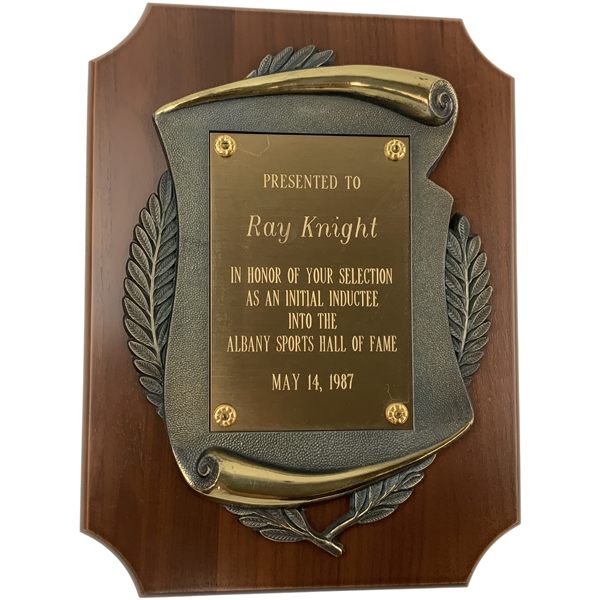 Ray Knights Albany Georgia Sports Hall of Fame Induction Plaque