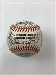 1992 Atlanta Braves Team Signed National League Champs Ball w/ Justice, Glavine & Smoltz JSA ALOA