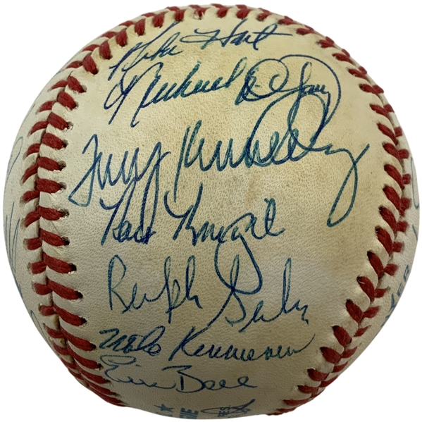 1987 Baltimore Orioles Team Signed Ball w/ Ripken Sr & Frank Robinson JSA ALOA 