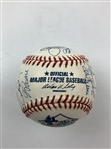 Cincinnati Reds Riverfront Stadium 1970-2002 Reunion Ball Signed by 24 Old Timers JSA ALOA