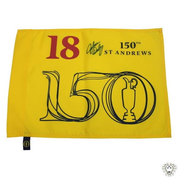 John Daly Signed 2022 OPEN Championship at St Andrews Yellow Flag JSA ALOA