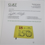 John Daly Signed 2022 OPEN Championship at St Andrews Yellow Flag JSA ALOA