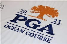 John Daly Signed 2021 PGA Championship at Kiawah Island Embroidered Flag JSA ALOA