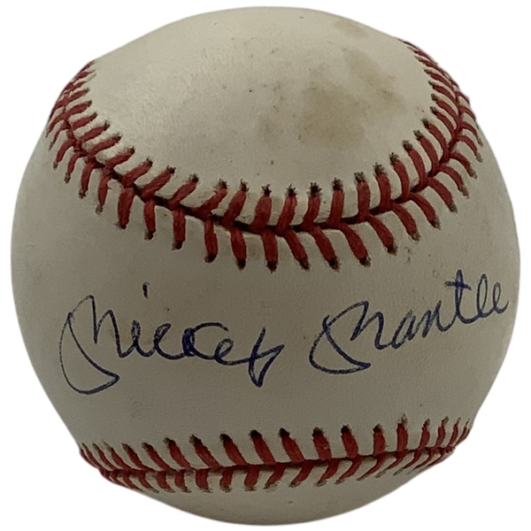 Mickey Mantle Signed Rawlings Official AL Baseball w/ Clean Sig - Ray Knight Collection JSA ALOA