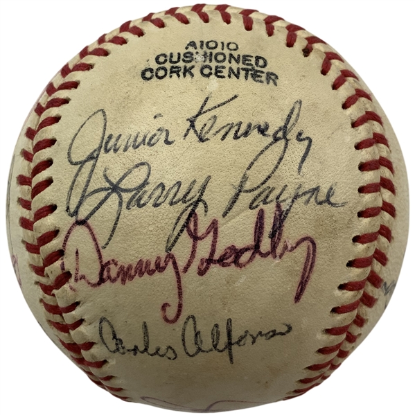 1976 Indianapolis Indians Team-Signed Official American Association Baseball JSA ALOA