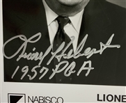 Lionel Hebert Signed Nabisco Brands Dual Image Promotional Photograph JSA ALOA