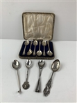 A Collection of Silver-Plated Specialty and Souvenir Spoons with Fitted Case