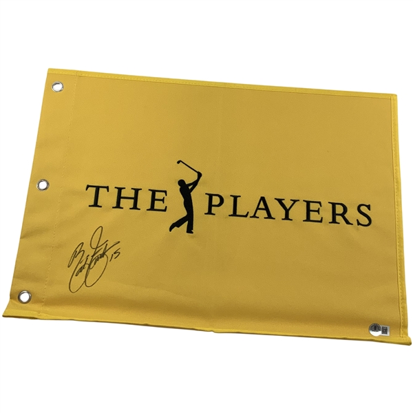 Rickie Fowler Signed 2015 THE PLAYERS Championship Souvenir Golf Flag Beckett