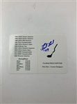 A Collection of Five (5) Signed Commemorative Golf Scorecards Including Augusta National and Whistling Straits JSA ALOA