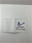 A Collection of Five (5) Signed Commemorative Golf Scorecards Including Augusta National and Whistling Straits JSA ALOA