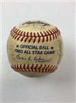 1980 MLB All Star Game National Team Signed Baseball w/ Bench, Carter & Carlton JSA ALOA