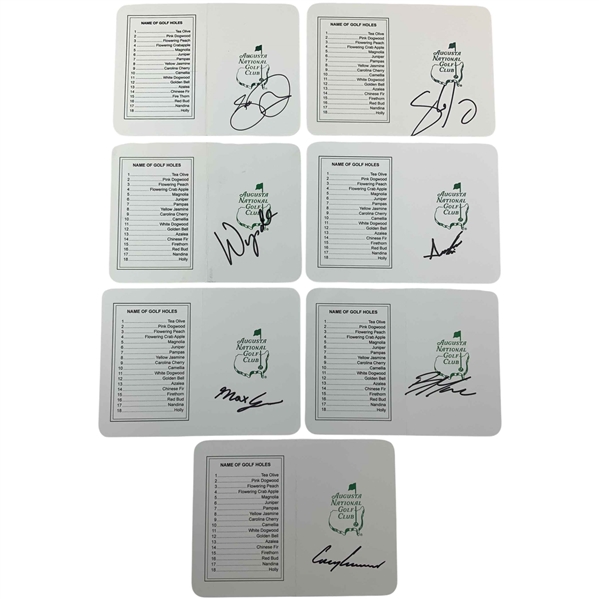 A Set of Seven Signed Augusta National Golf Club Official Scorecards JSA ALOA