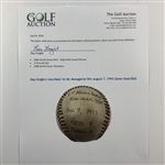 Ray Knight's Inscribed 1st ML Managerial Win August 7, 1993 Game Used Ball
