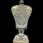 Lidded Cut Lead Crystal Presentation Trophy Urn for Florence Country Club