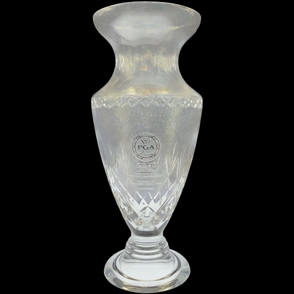 1995 PGA Carolinas Section Izod Club CPGA Pro-Pro Championship Crystal Trophy Vase