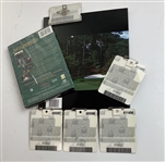 A Collection of 2008 Masters Tournament Memorabilia Including Journal, DVD, Badges, and Credential