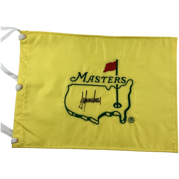 Trevor Immelman Signed 2008 Master Tournament SERIES Badge #S00081 & Undated Flag JSA ALOA