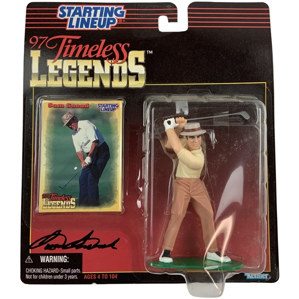 Sam Snead Signed 1997 Kenner Starting Lineup Sam Snead Timeless Legends Golf Action Figure and Trading Card JSA ALOA