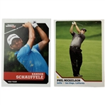 Two Sports Illustrated Kids Golf Trading Cards Including 2018 Xander Schauffele Rookie Card and 2008 Phil Mickelson