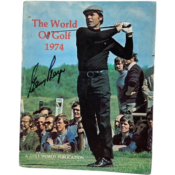 Gary Player Signed 1974 The World Of Golf 1974 Hardcover Book JSA ALOA