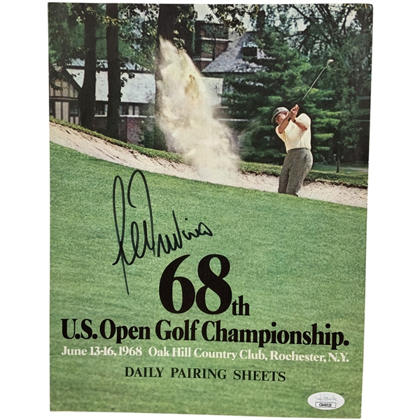 Lee Trevino Signed 1968 U.S. Open Daily Pairing Sheets Booklet JSA #CB46020