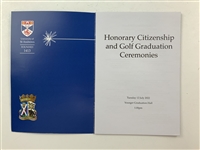 Gary Player Hand Signed 2022 University of St Andrews Honorary Citizenship and Golf Graduation Ceremony Program JSA ALOA