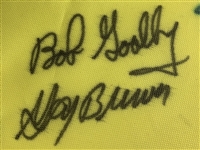 Snead, Palmer & 10 Champs Signed 2000 Masters Embroidered Flag JSA ALOA