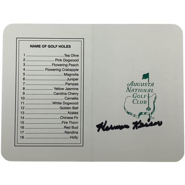 Herman Keiser Signed Augusta National Golf Club Scorecard JSA ALOA