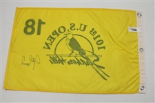 Justin Leonard Signed 2001 Us Open At Southern Hills Flag JSA ALOA
