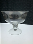 1988 Carolinas PGA Match Play Championship Engraved Glass Pedestal Trophy Bowl