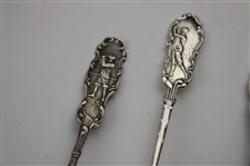 Eight (8) Various Vintage Golf Themed Sterling Silver Spoons