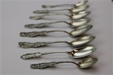 Eight (8) Various Vintage Golf Themed Sterling Silver Spoons