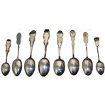 Eight (8) Various Vintage Golf Themed Sterling Silver Spoons