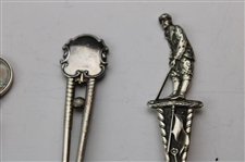 Seven (7) Various Vintage Golf Themed Sterling Silver Spoons
