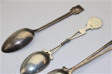 Seven (7) Various Vintage Golf Themed Sterling Silver Spoons