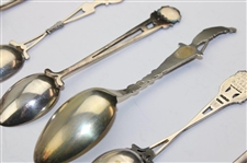 Seven (7) Various Vintage Golf Themed Sterling Silver Spoons
