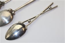 Seven (7) Various Vintage Golf Themed Sterling Silver Spoons