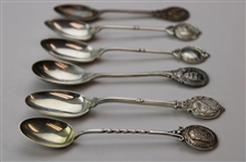 Six (6) Various Vintage Golf Themed Sterling Silver Spoons