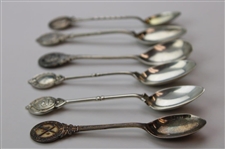 Six (6) Various Vintage Golf Themed Sterling Silver Spoons